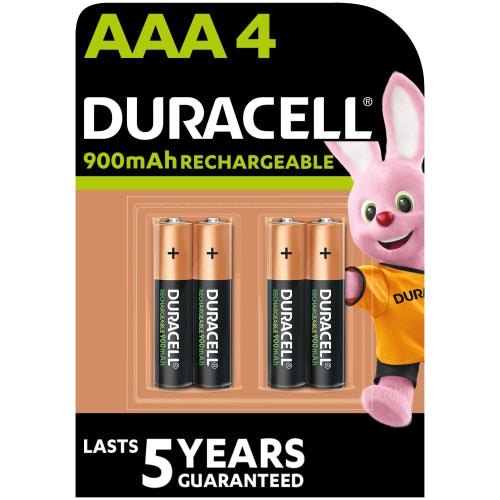 Duracell AAA Rechargeable Batteries - 4 Pack