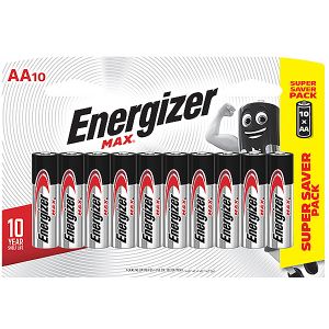 Energizer Max:  AA - 10 Pack