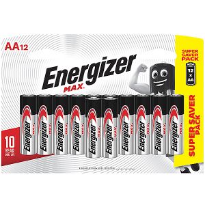 Energizer Max:  AA - 12 Pack