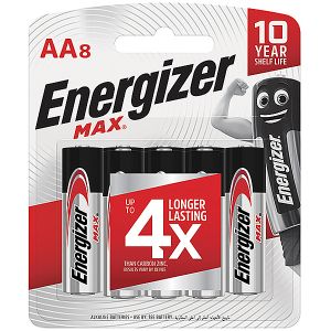 Energizer Max:  AA - 8 Pack