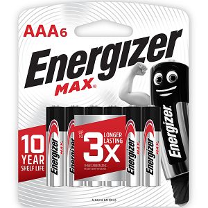 Energizer Max:  AAA - 6 Pack