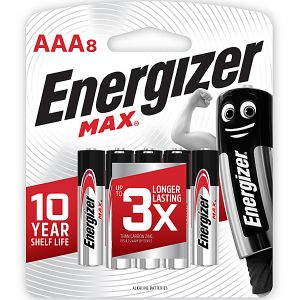 Energizer Max:  AAA - 8 Pack