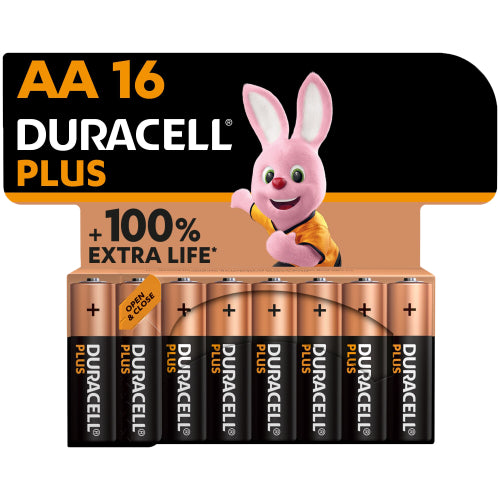 Duracell Plus AA Alkaline Batteries - 16 Pack