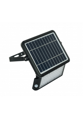 LUCECO SOLAR GUARDIAN PIR FLOODLIGHT BLACK IP65 10W 1080LM 4000K
