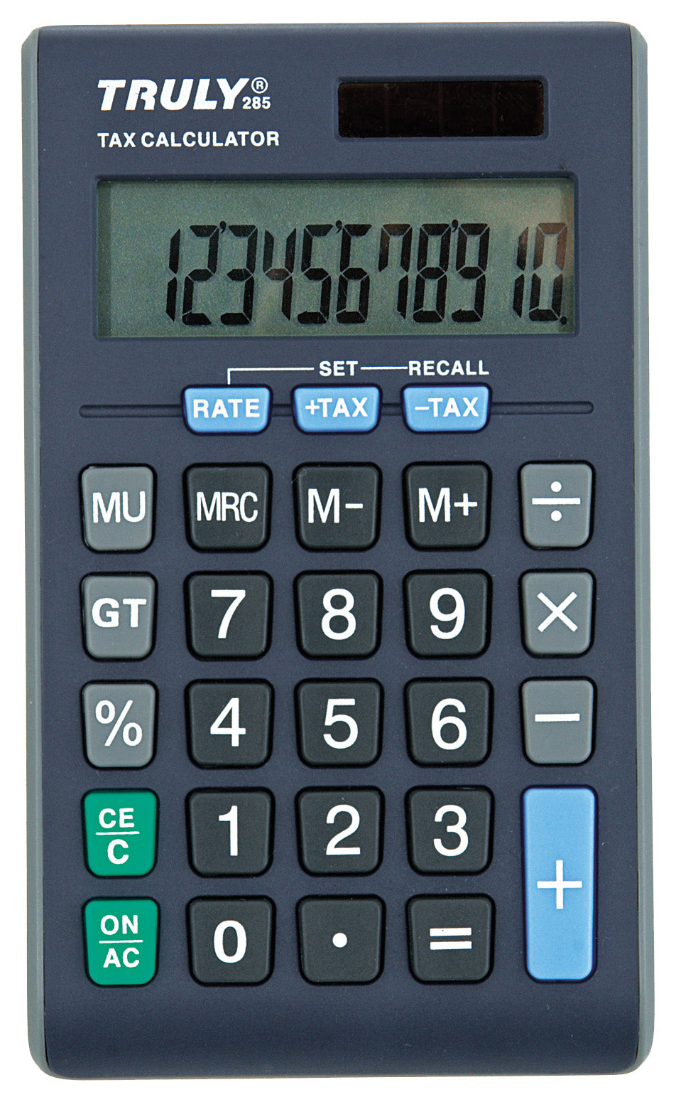 Truly 285 -  10 Digit Dual Power Big Display With Tax