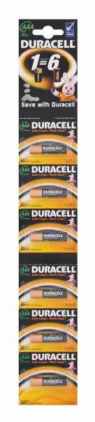 Duracell AAA6 Strip Pack Batteries