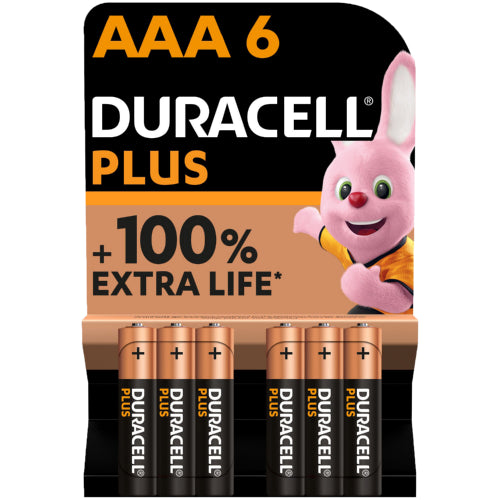 Duracell Plus AAA Alkaline Batteries - 6 Pack