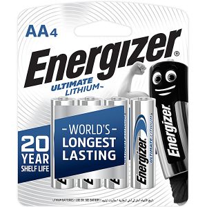 Energizer Ultimate Lithium:  AA - 4 Pack