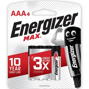 Energizer Max:  AAA - 4 Pack