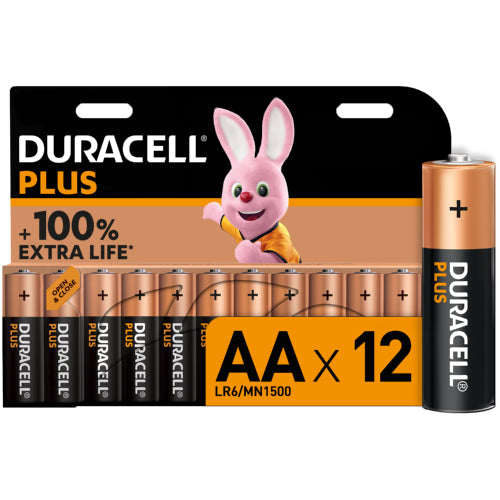 Duracell Plus AA Alkaline Batteries - 12 Pack