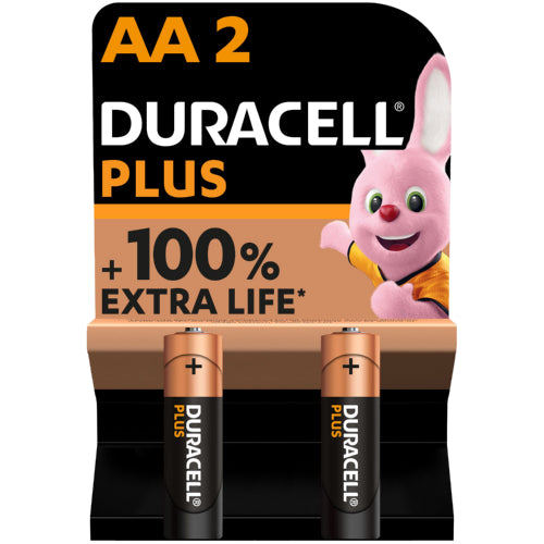 Duracell Plus AA Alkaline Batteries - 2 Pack