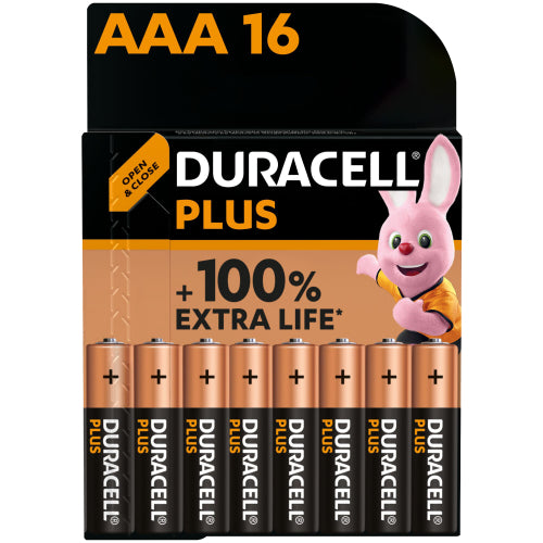 Duracell Plus AAA Alkaline Batteries - 16 Pack
