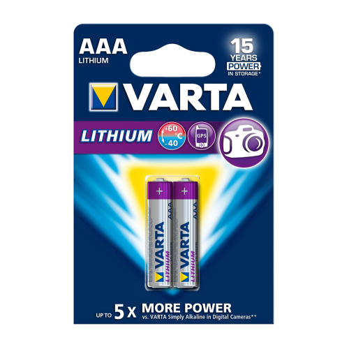 VARTA Lithium Batteries - AAA 2 Pack