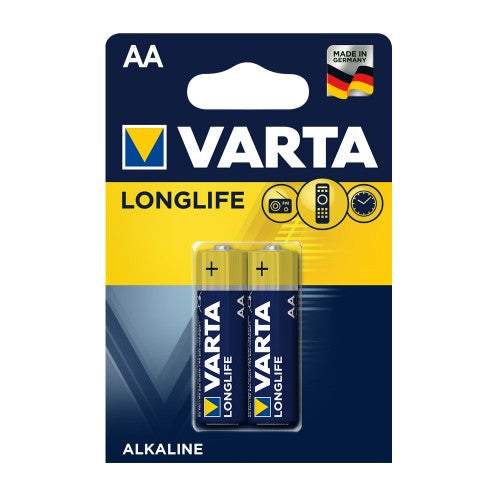 VARTA Longlife Alkaline Batteries - AA 2 Pack