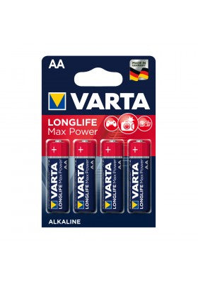 VARTA Longlife Max Power Alkaline Batteries(Max-Tech) - AA 4 - Pack