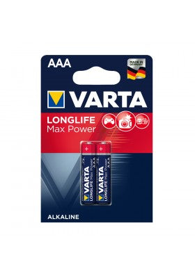 VARTA Longlife Max Power Alkaline Batteries(Max-Tech) - AAA 2 - Pack