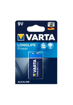 VARTA Longlife Power Alkaline Batteries(Hi-Energy) - 9V 1 - Pack
