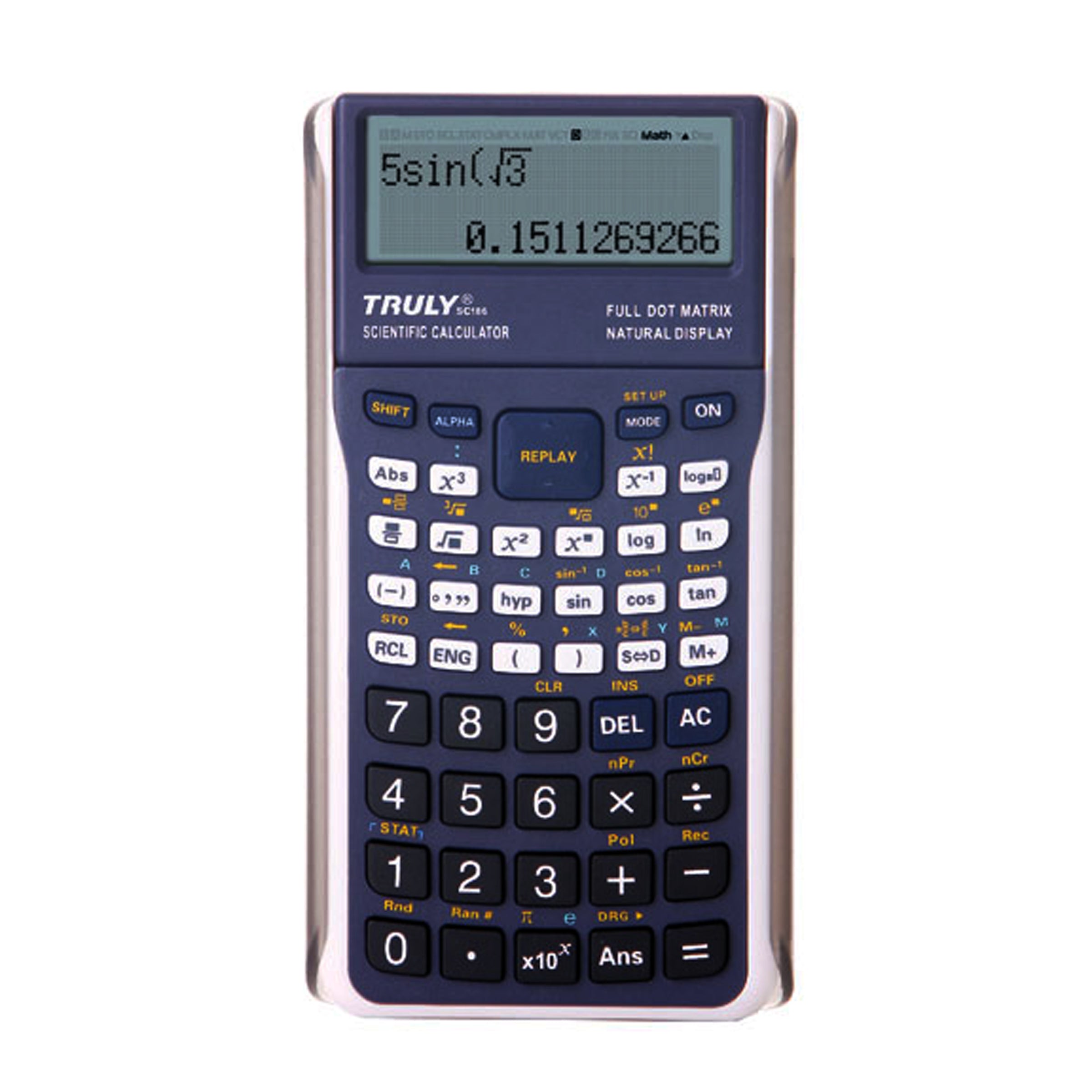 Truly Domin8er Natural - Scientific Calculator Natural 2-Line Display / 249 Functions