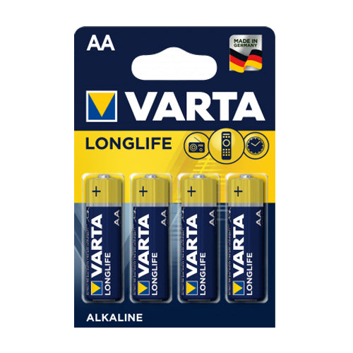 VARTA Longlife Alkaline Batteries - AA 4 Pack